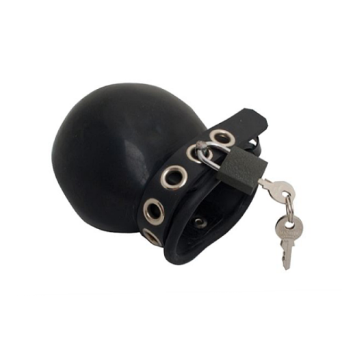 MB Rubber Lockable Cock and Ball Prison